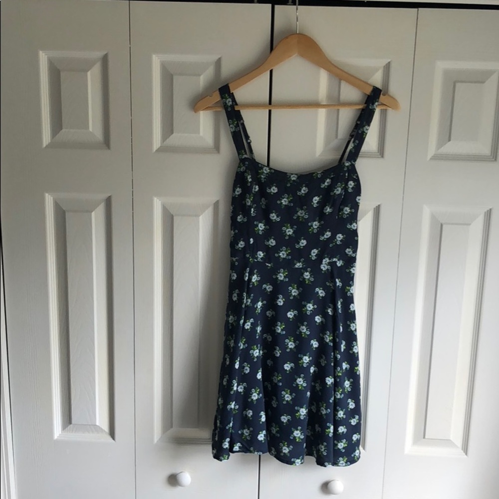 Blue floral dress